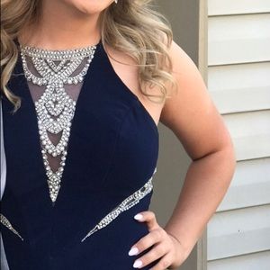Navy blue prom dress